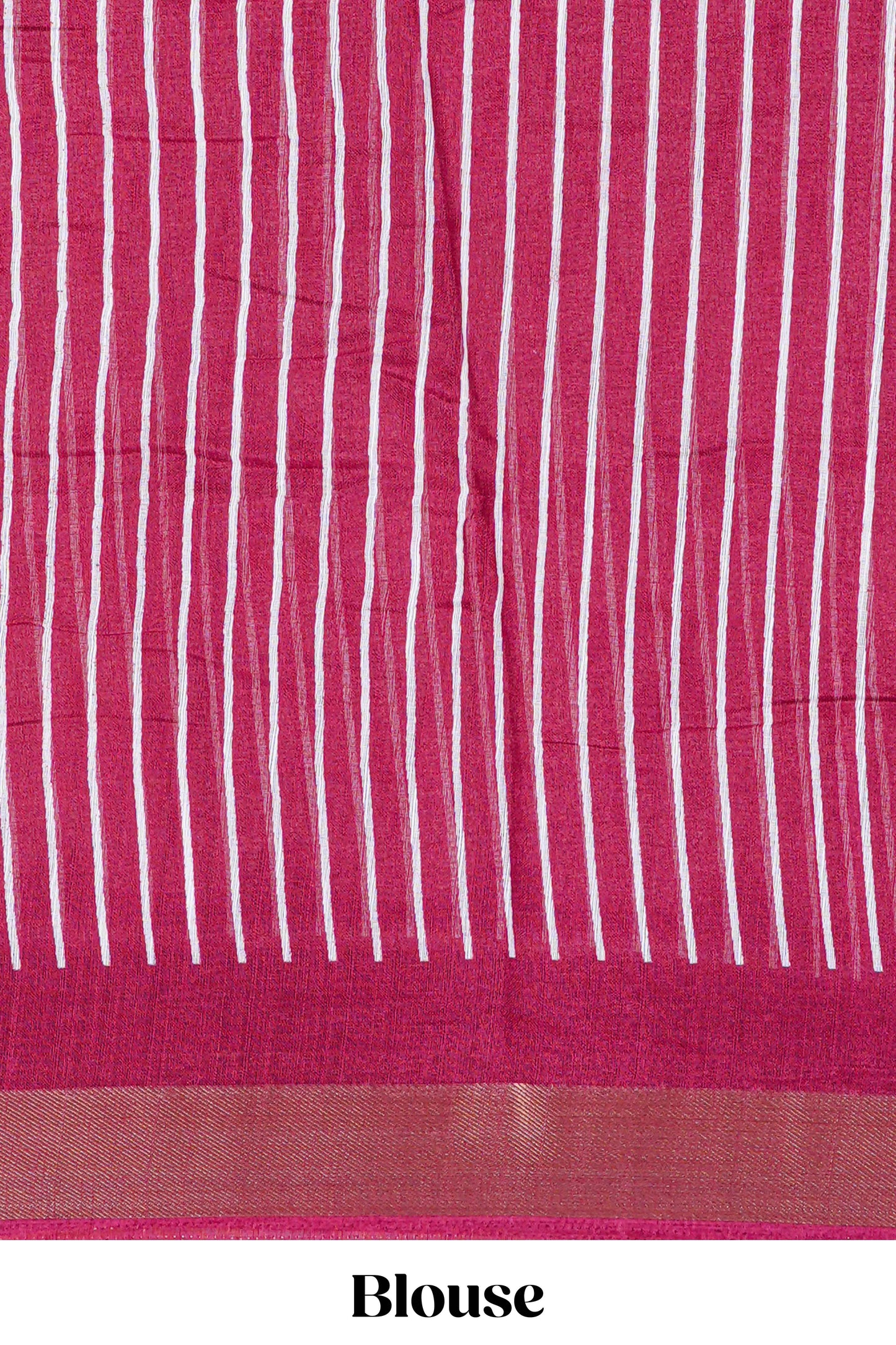 White geomentric ikkat style linen cotton saree with contrast border and pallu