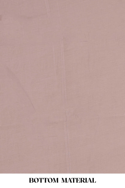 Brown georgette embroidered chudidhar material with contrast dupatta