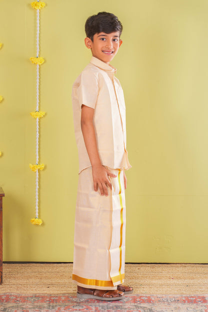 Boy's Dhoti Shirt Set