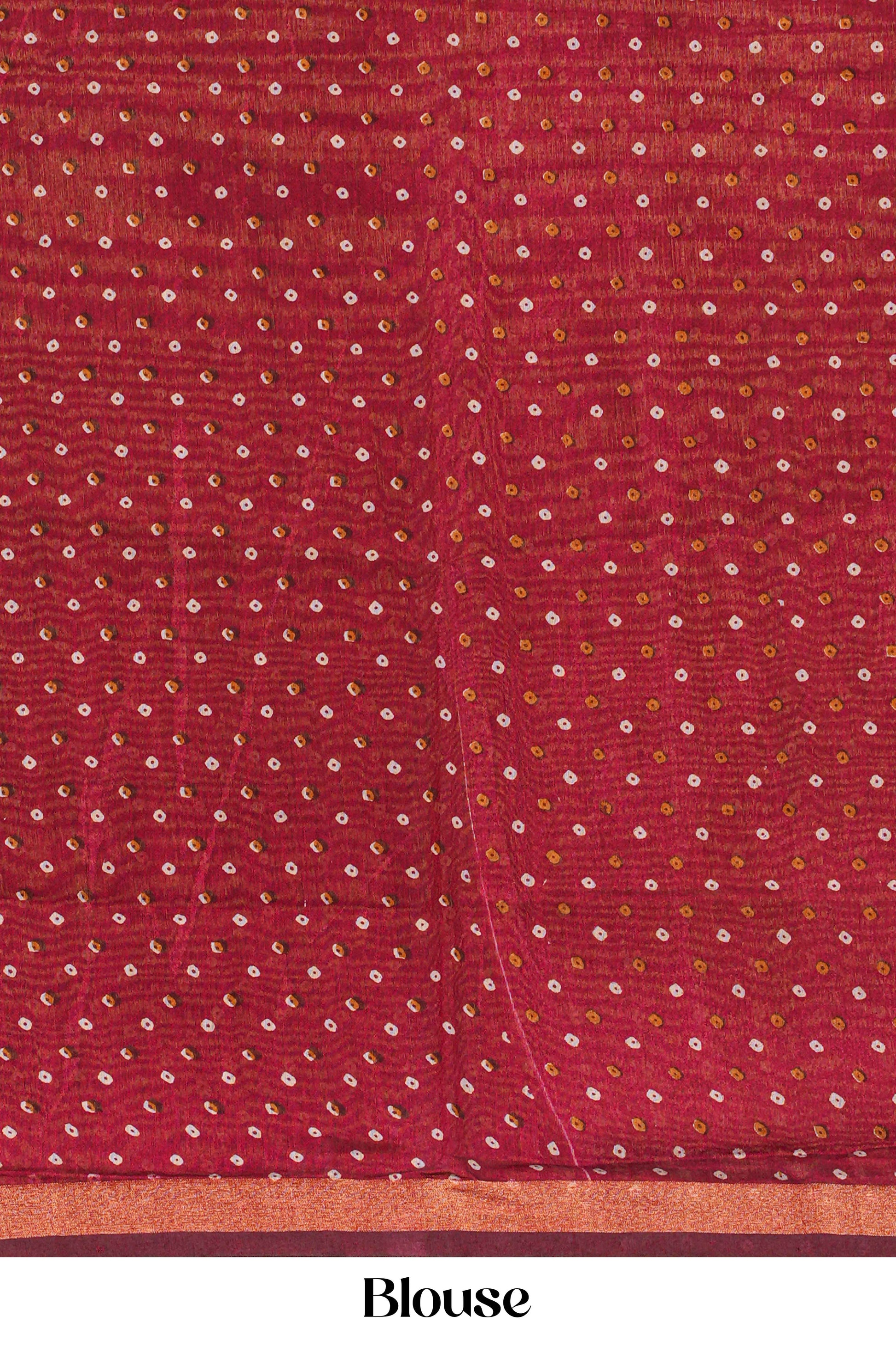 red dola silk saree with red blouse