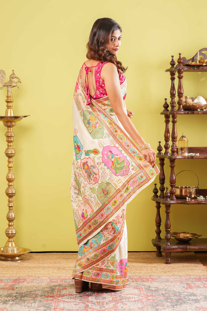 Pure Viscose  Position Print Sarees