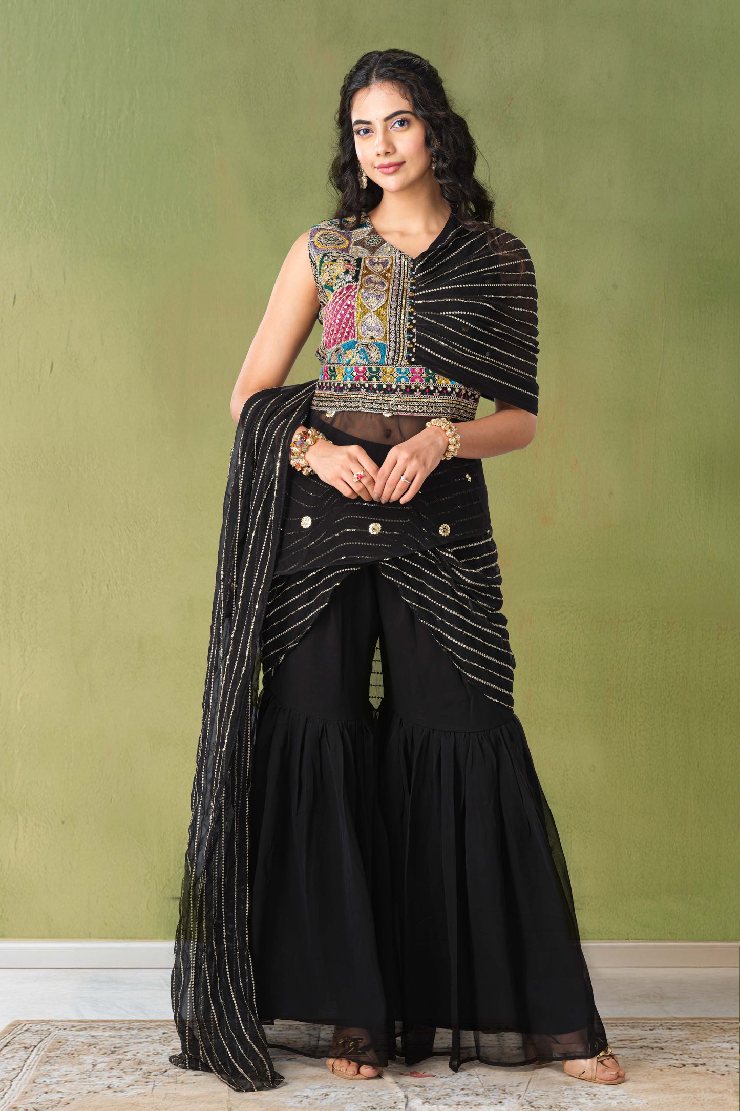 Indo Western Draping