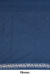 Mul Mul Cotton Saree Batik Print Across The Body With Contrast Pallu