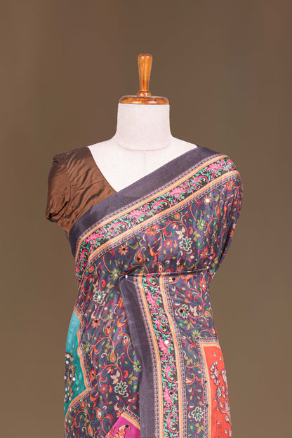 Rajasthani Mirror Work Saree