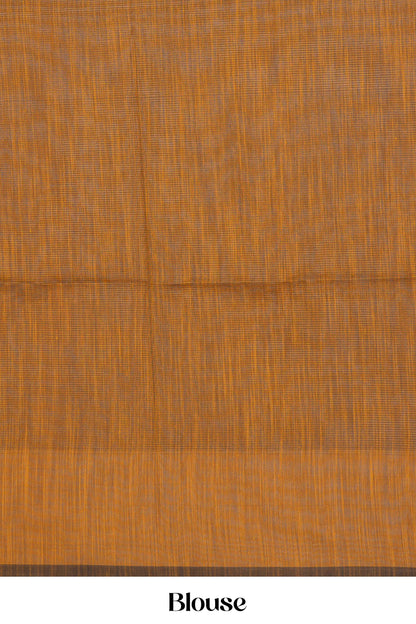 Brown fabric swatch with 'Blouse' 