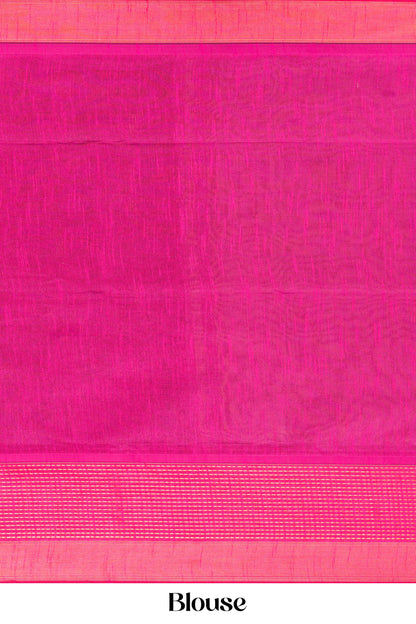 tussar saree with contrast pallu and blouse