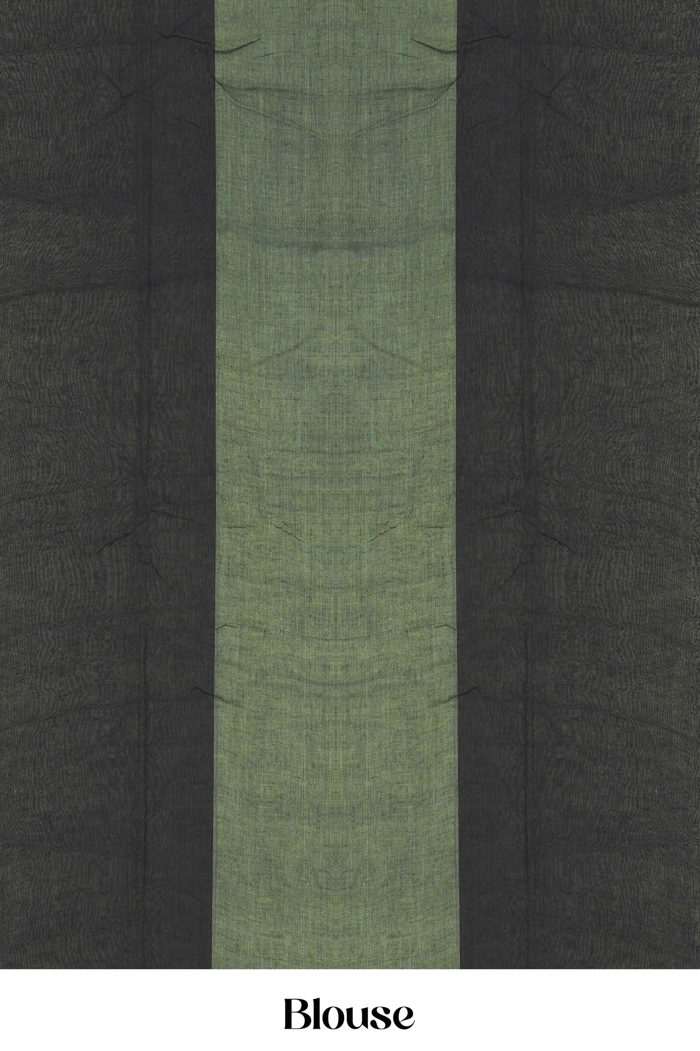 Black And Green Khadi Cotton Saree All Over Ikkat Design