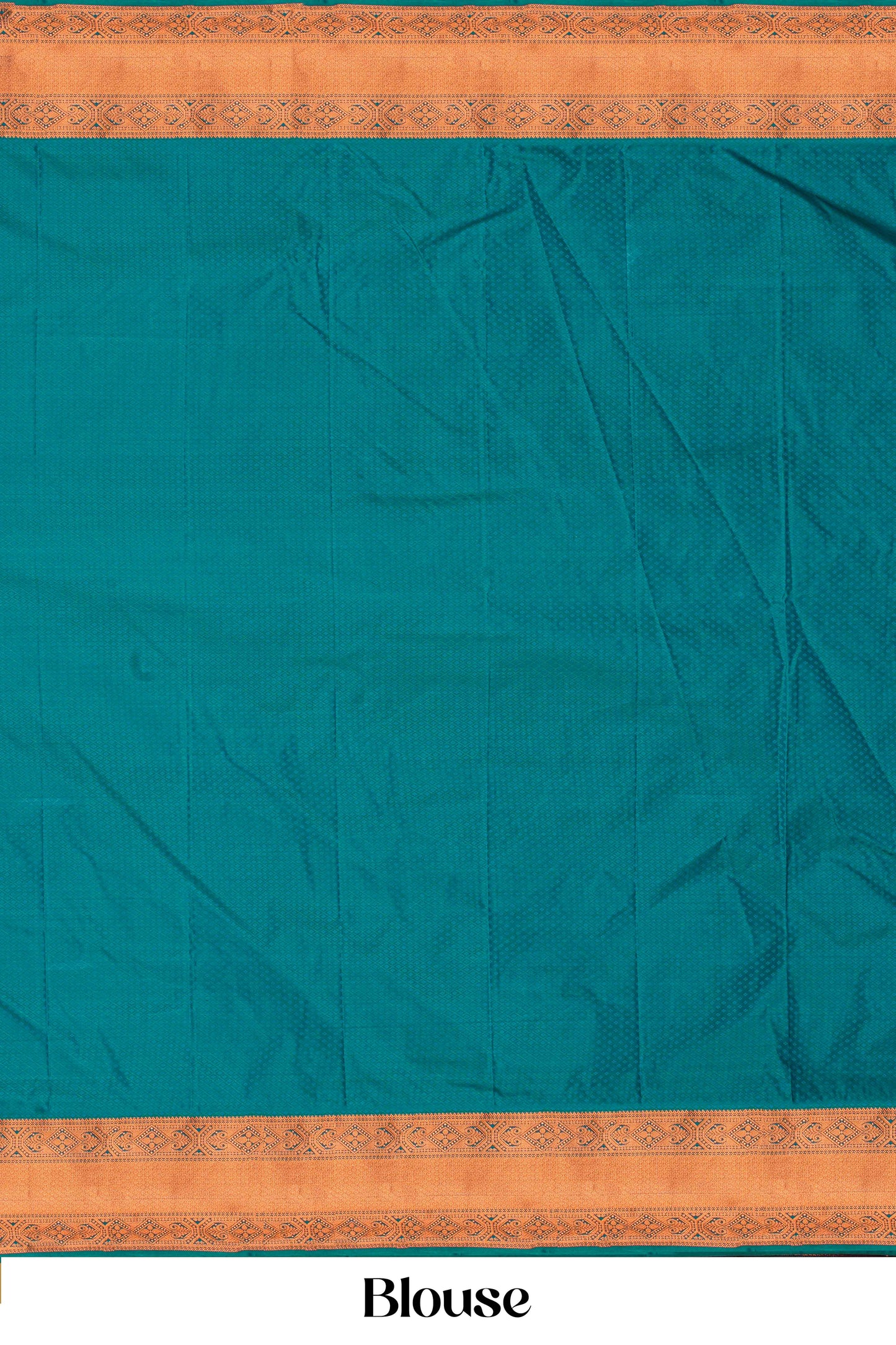 Teal blouse with gold border