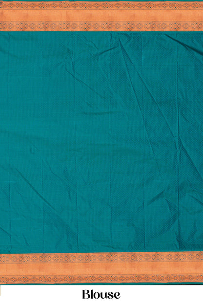 Teal blouse with gold border