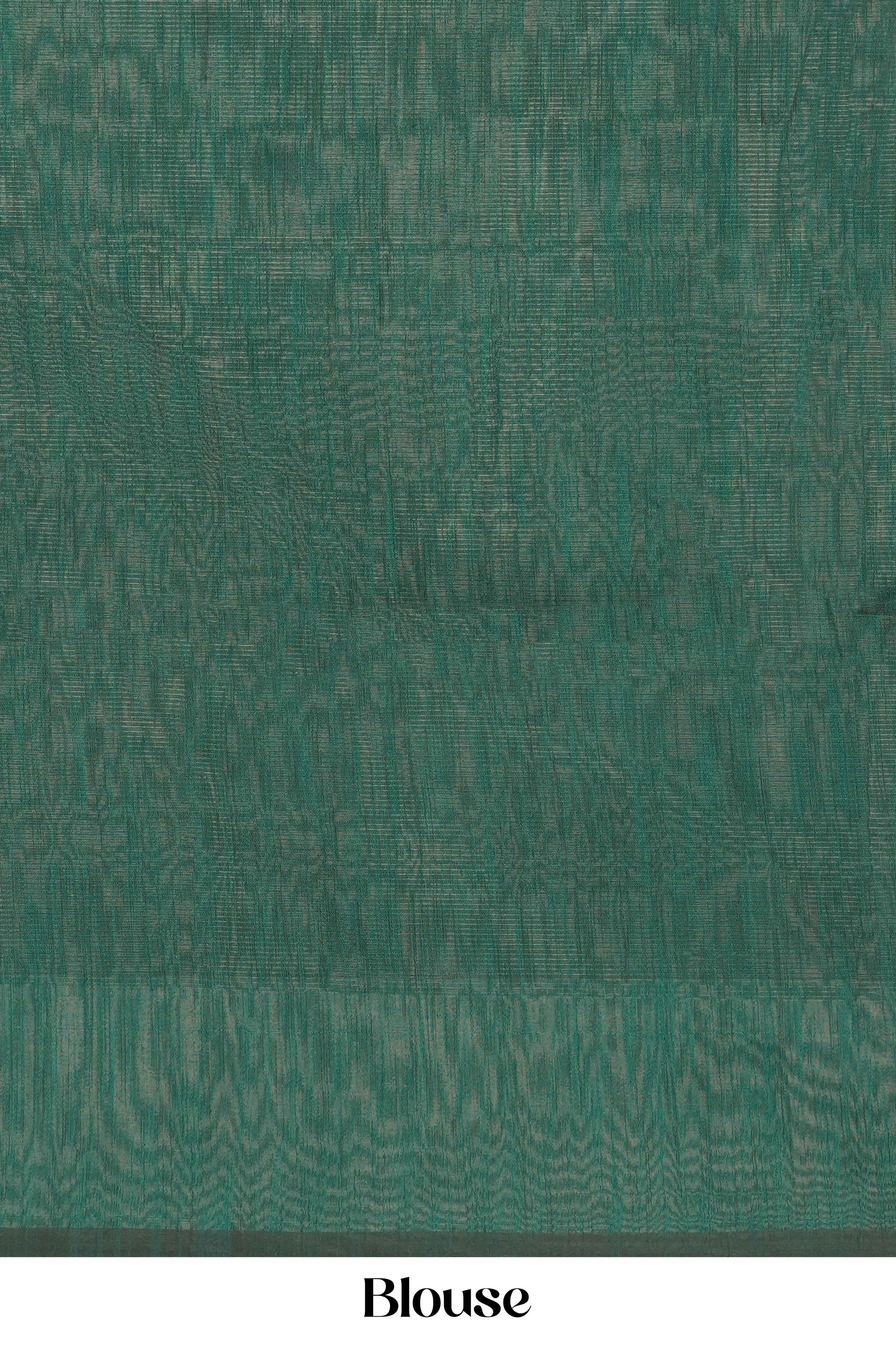 slub cotton saree with same color blouse
