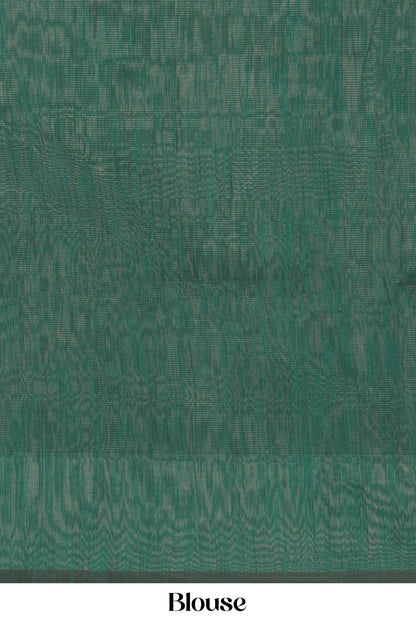 slub cotton saree with same color blouse