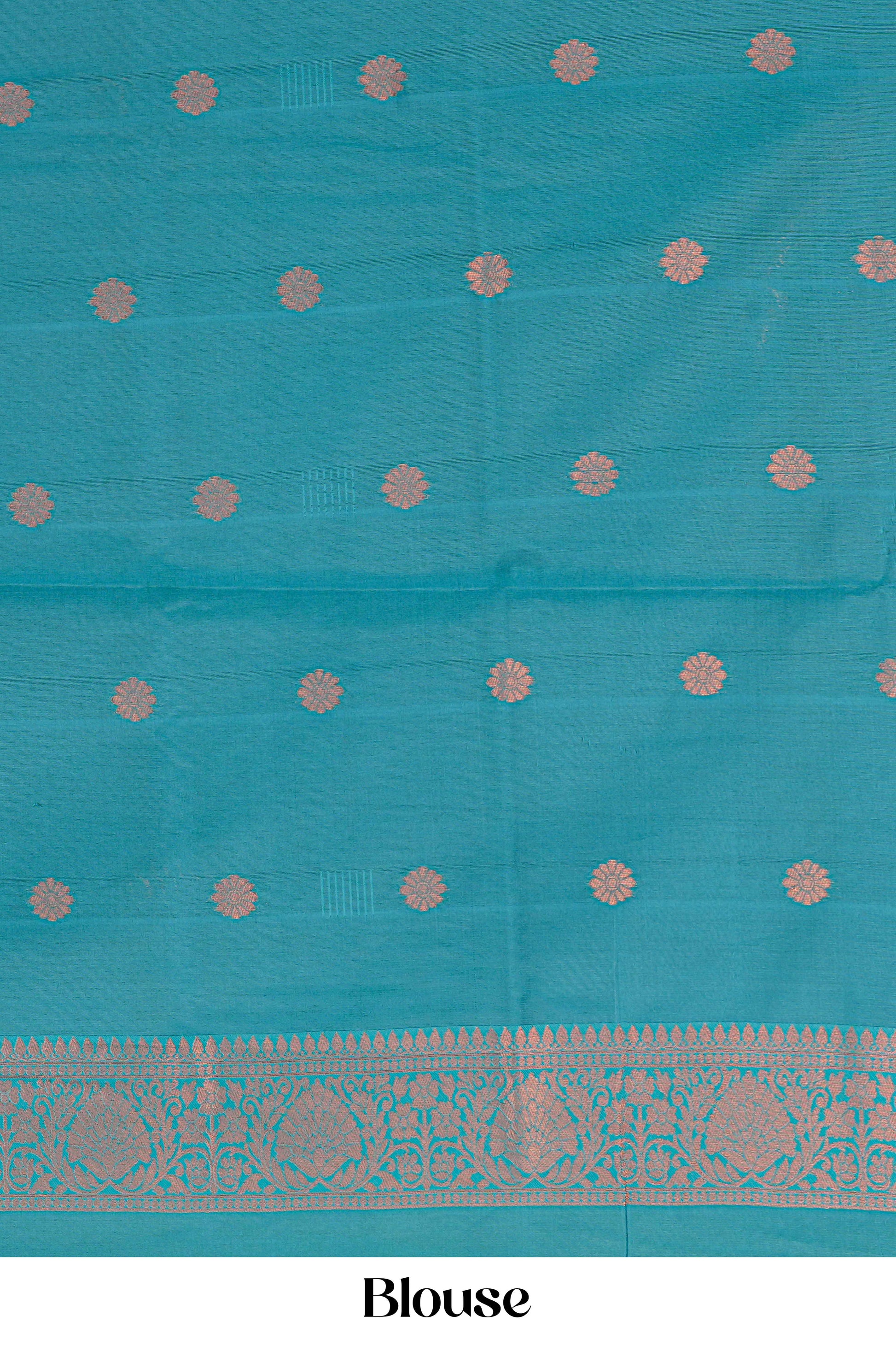 lichi silk with contrast blouse