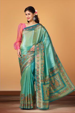 PRINTED SILK SAREE Image 3