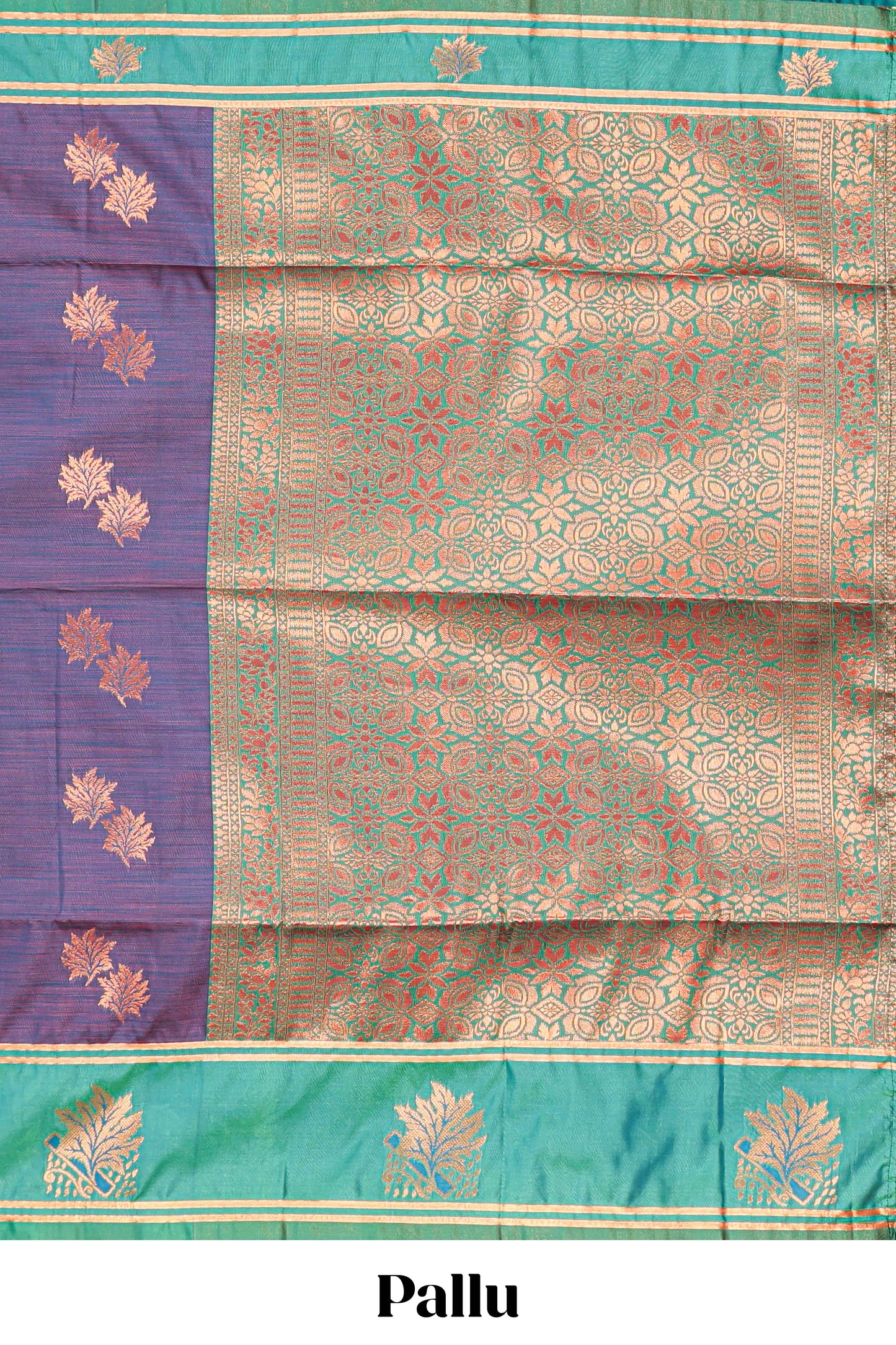 Navy Blue Semi Soft Silk Saree Body All Over Leaf Motifs Zari Butti And Bentex Border With Grand Zari