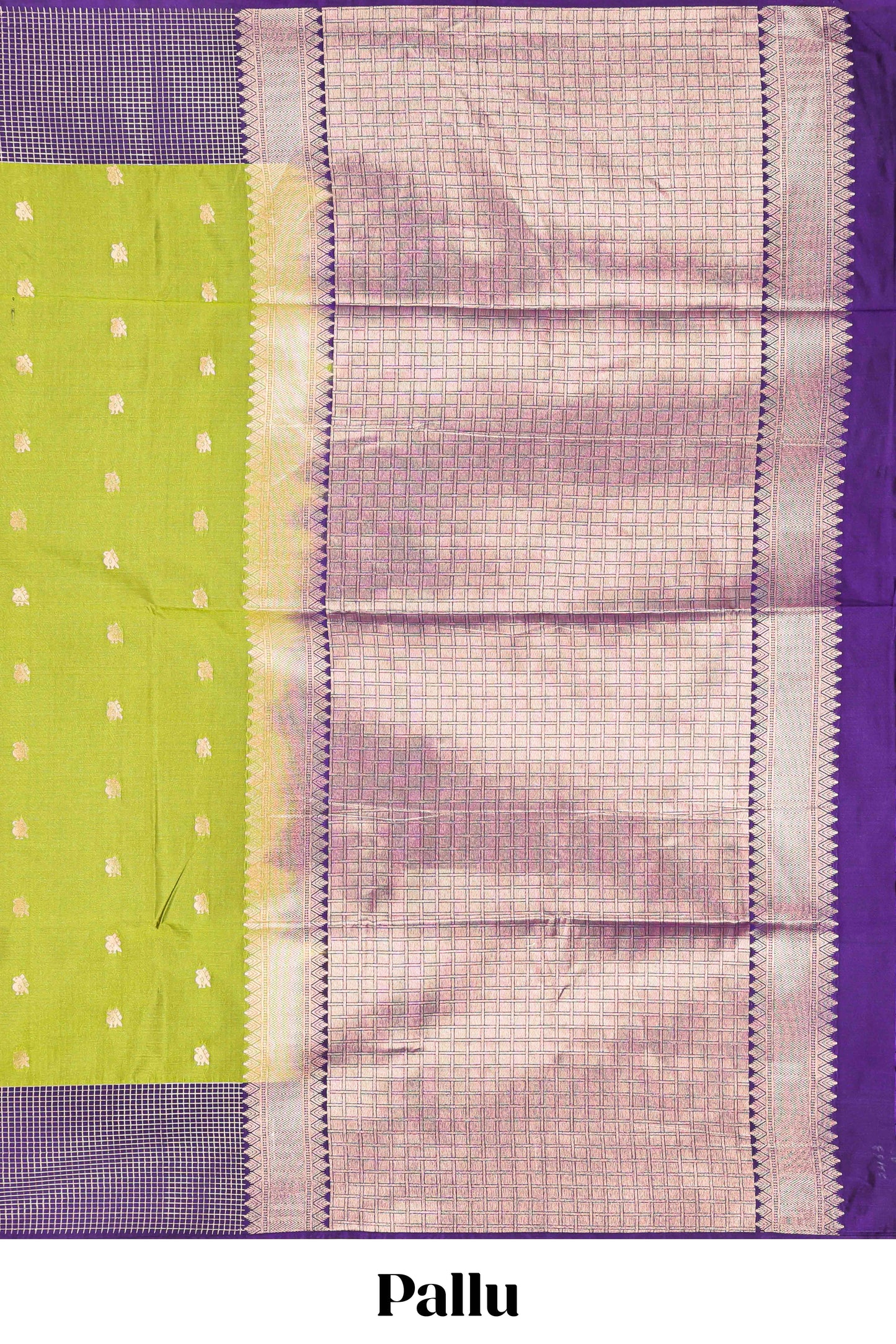 Semi Soft Silk Saree Body with Silver Ethnic Border and Grand Pallu with Contrast Blouse