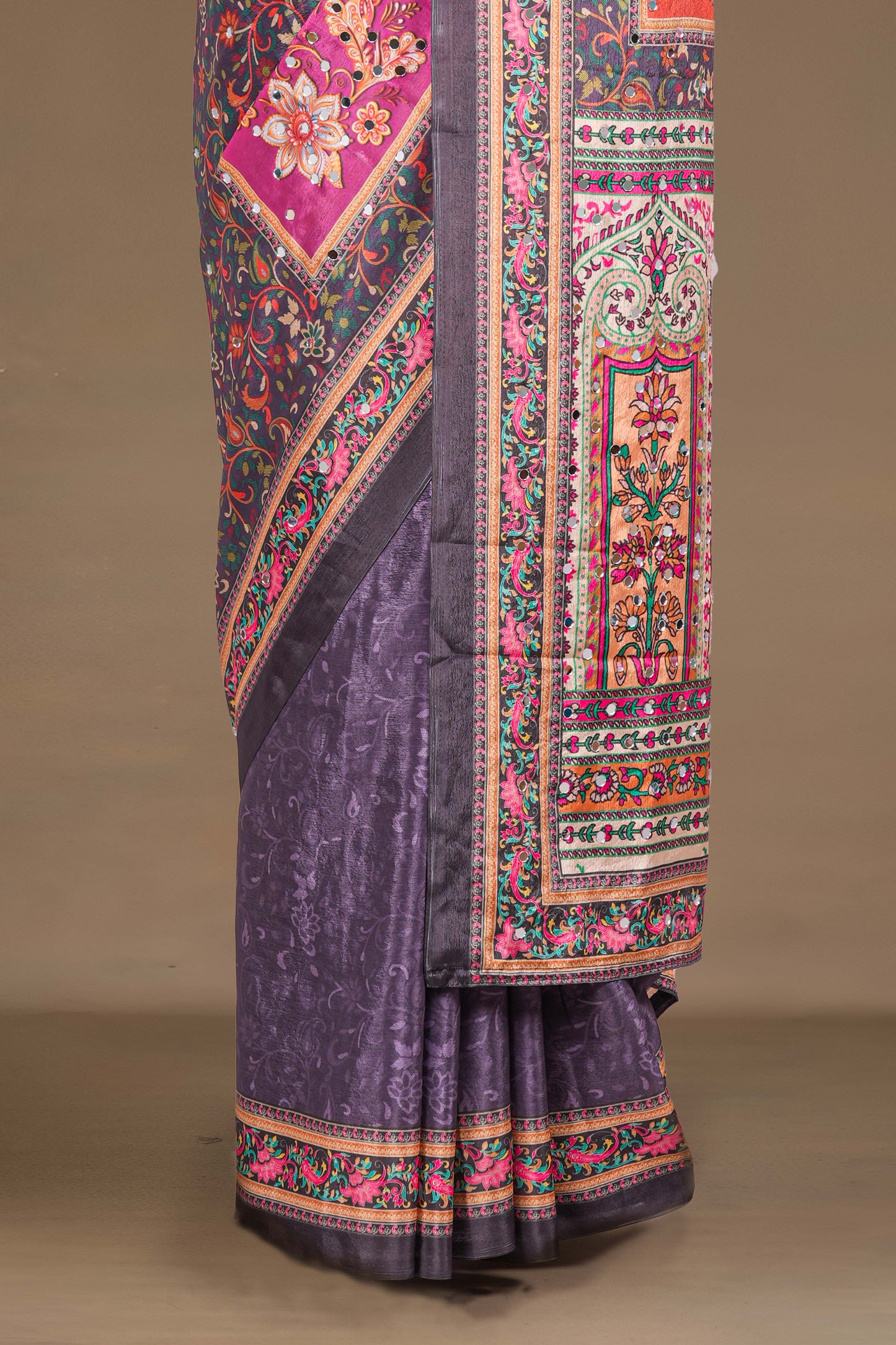 Rajasthani Mirror Work Saree