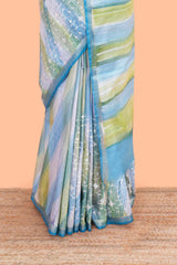 Art Tussar Saree Chikankari Embroidery Across The Body Along With Blouse