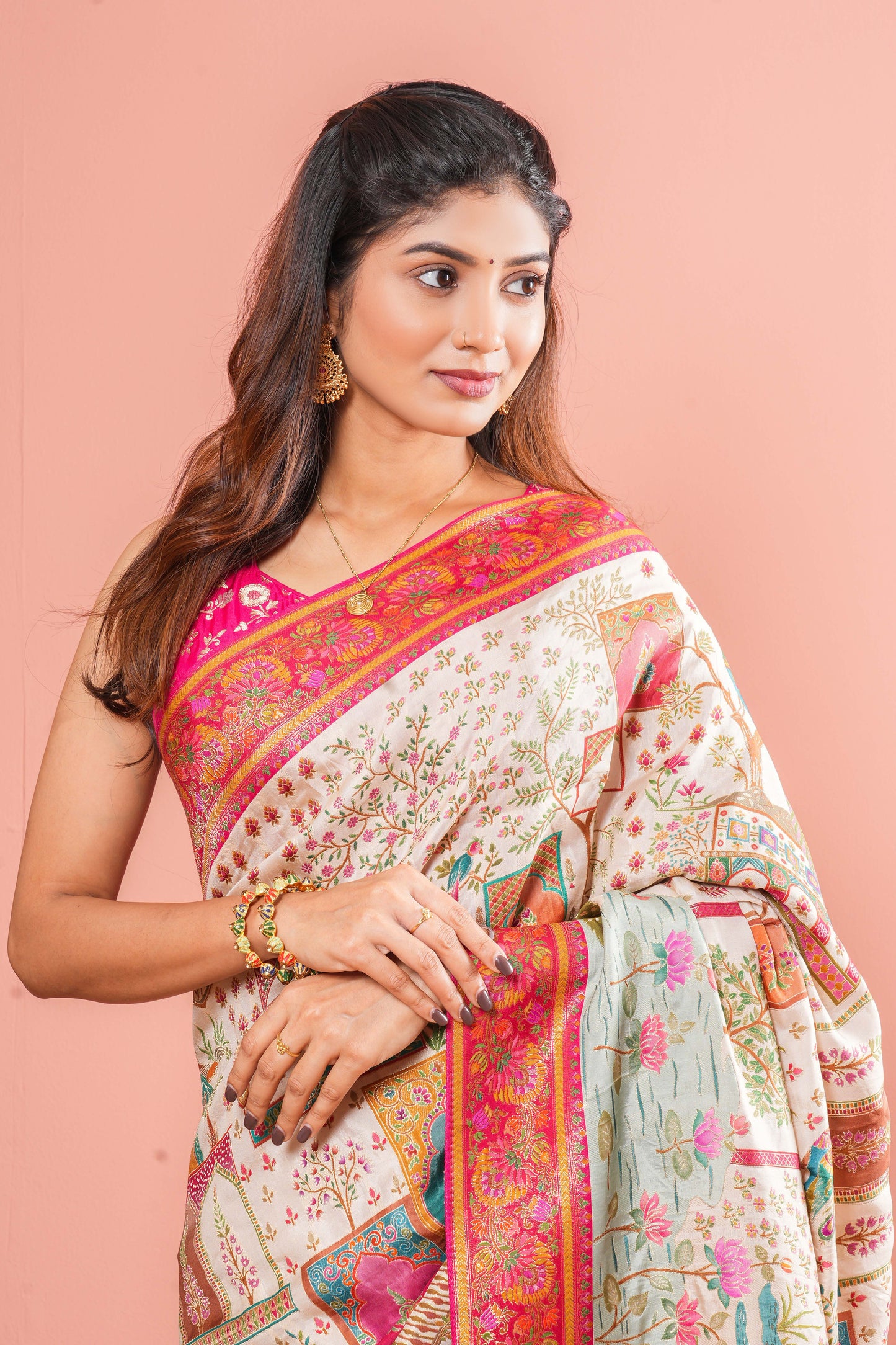 Pure Viscose Position Print Sarees