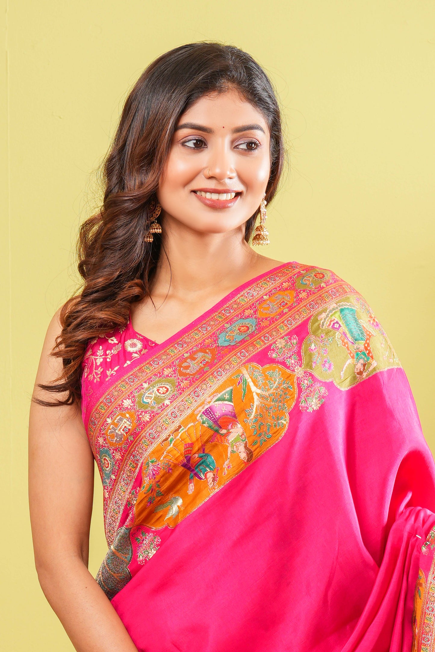 Pure Viscose  Position Print Sarees