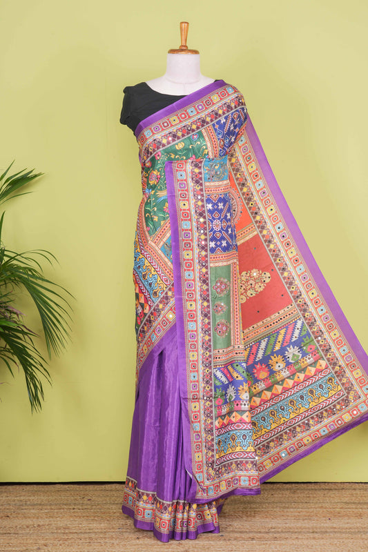 Rajasthani Mirror Work Saree