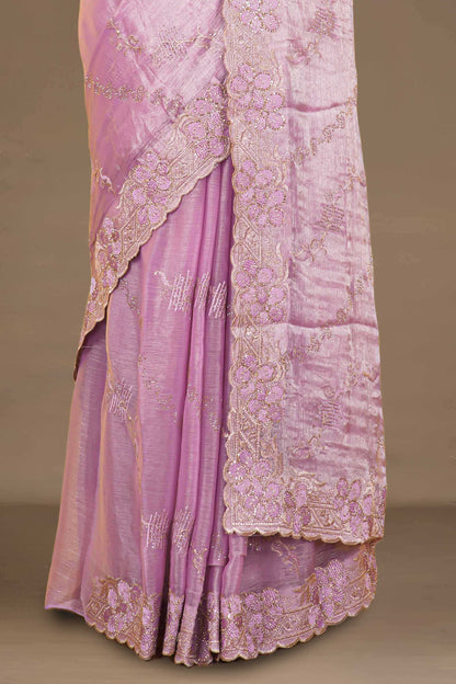baby pink saree