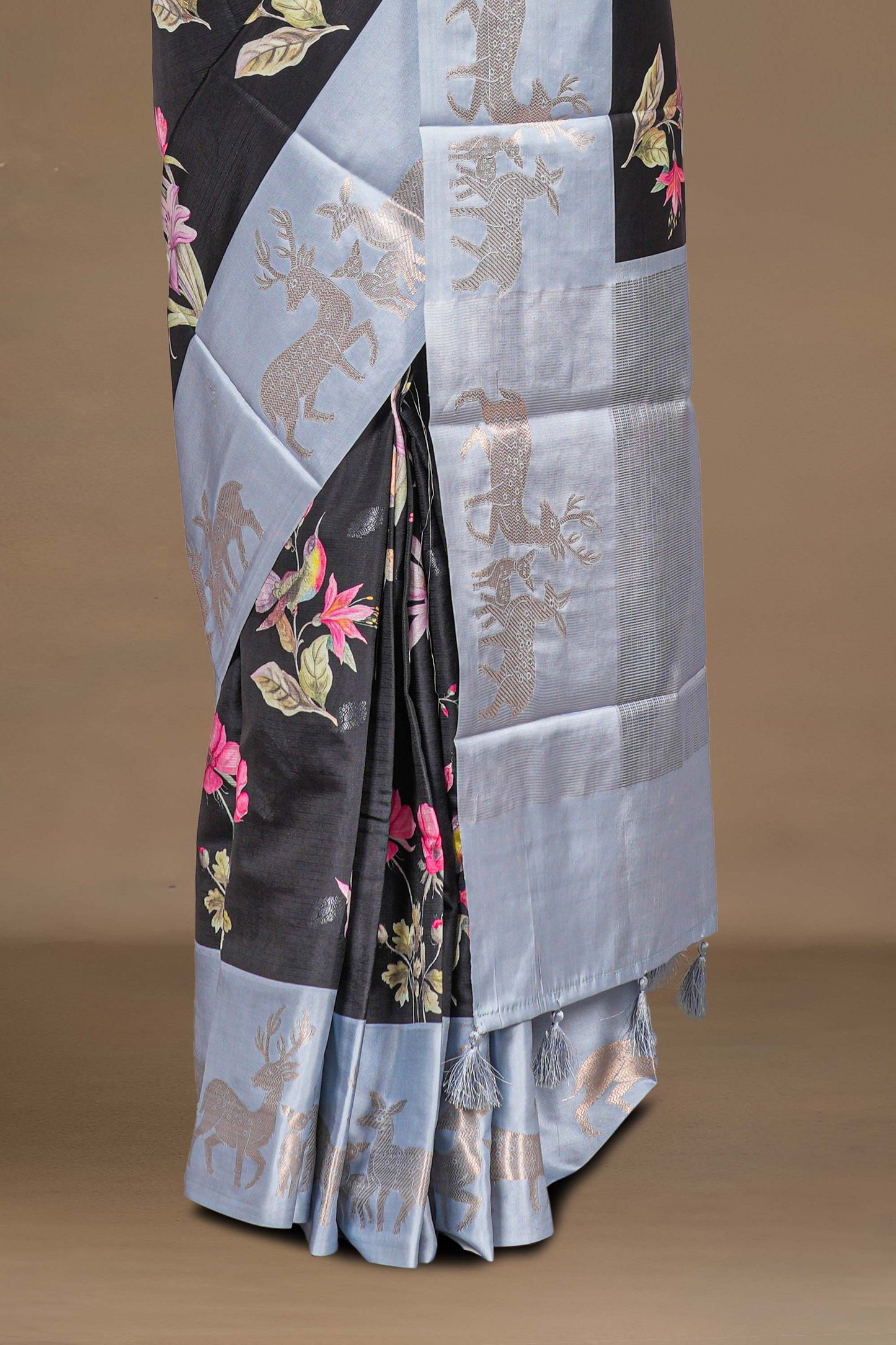 Satin Crepe Saree