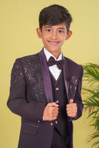 Boy's Designer Coat Suit Set