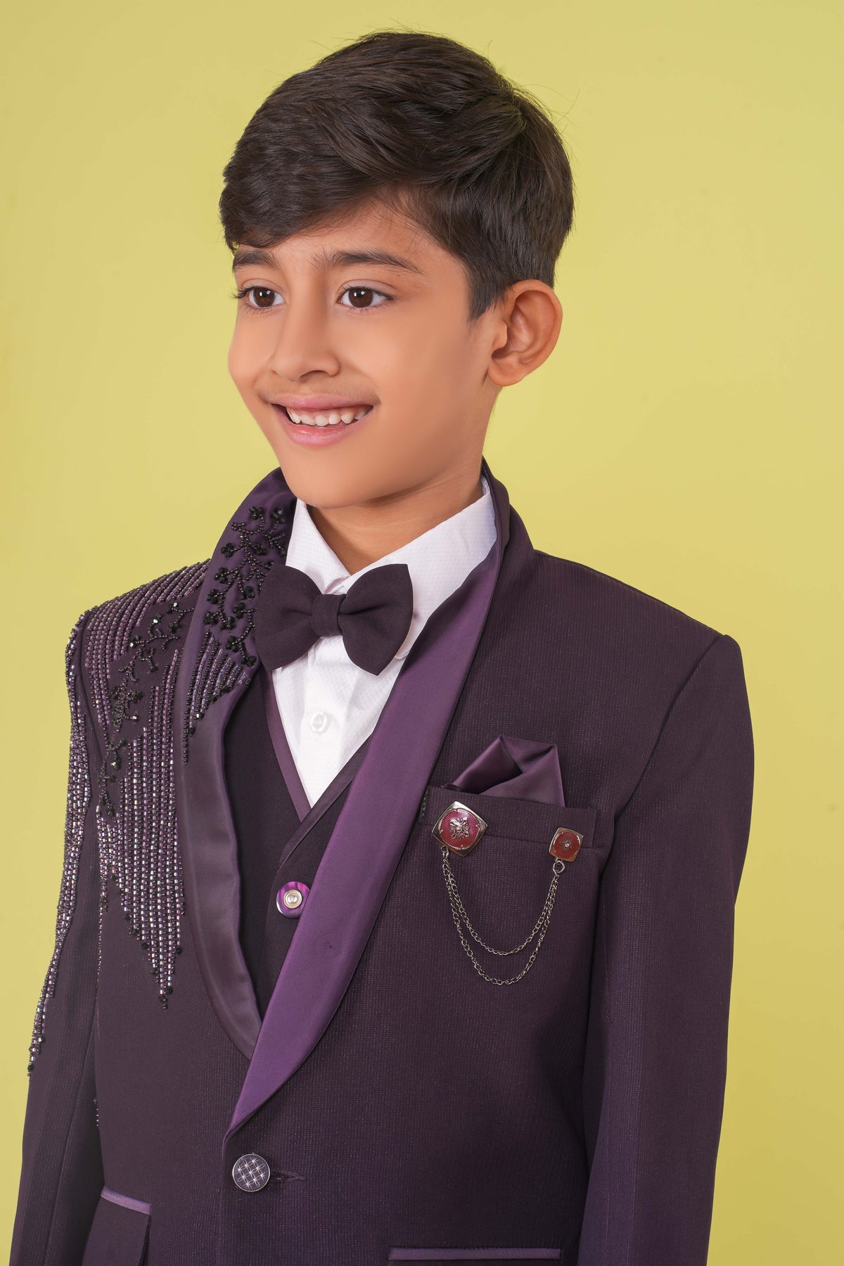Boy's Designer Coat Suit Set