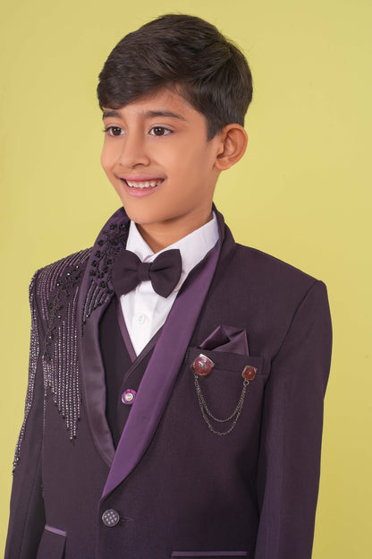 Boy's Designer Coat Suit Set