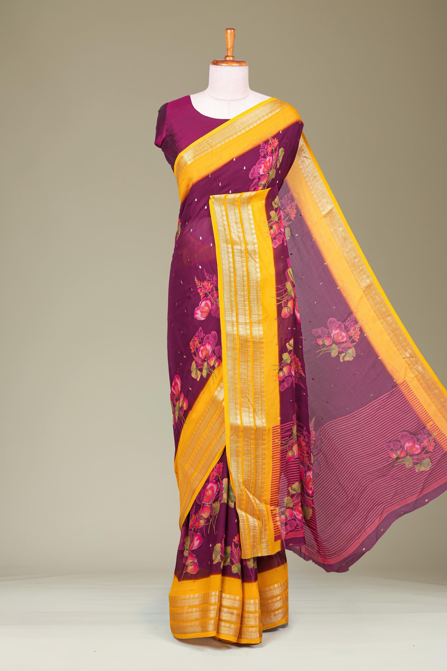 Moss Chiffon Sarees