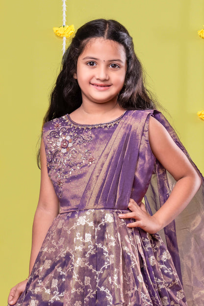 Girl's Banarasi Gown