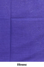 Violet plain mul mul cotton saree with self border and matching blouse
