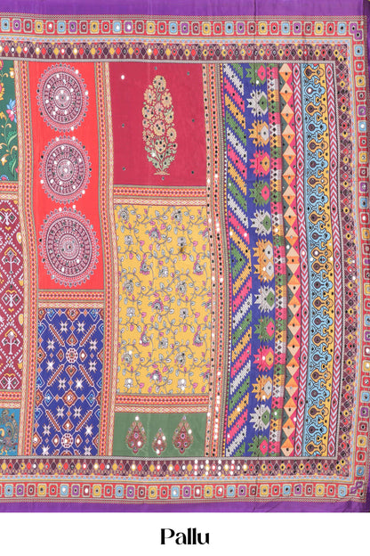 Rajasthani Mirror Work Saree