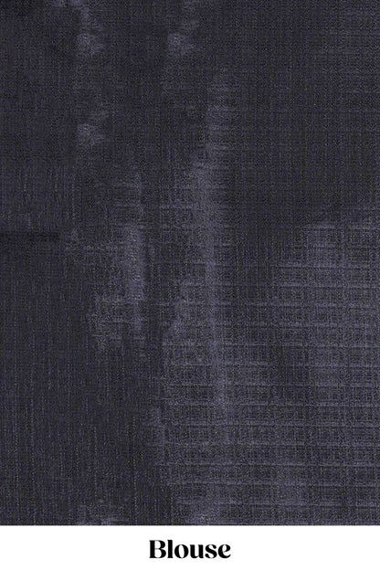 Cream Khadi Cotton Geometrical Print Design In Body And Pallu