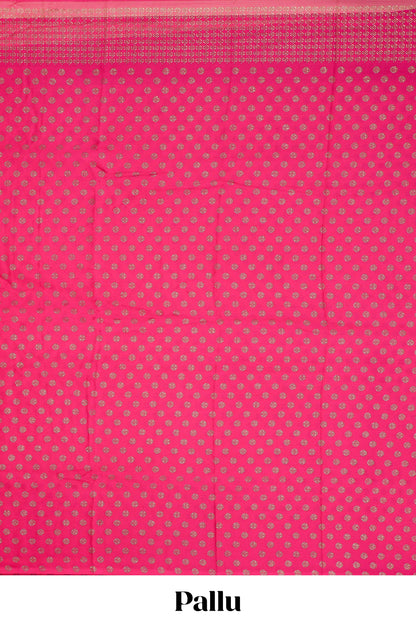 Red Moss Chiffon Saree All Over Foil Printed Along With Floral Design Blouse