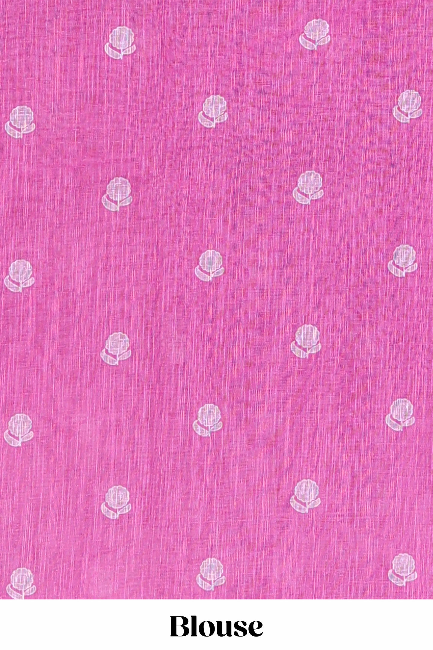 Purple Linen Cotton Body Flower Print With Border Pichwai and Lotus Flower Print and Printed Blouse