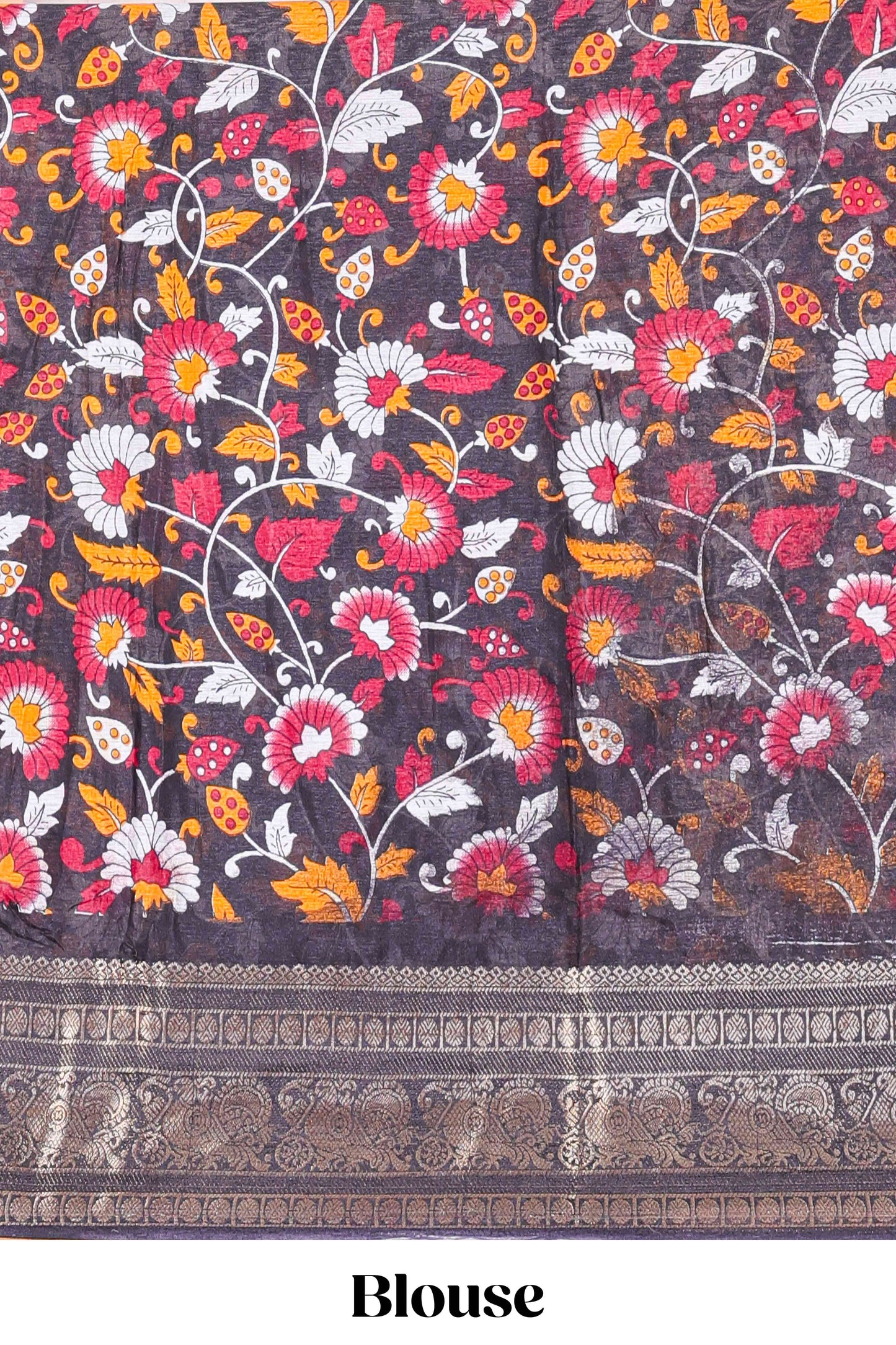 Maroon Tusser Silk Geometrical Design With Jacquard Border