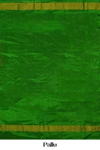 Multicolor Ikkat Pure Silk Saree with Red Body, Blue Accents and Green Contrast Border