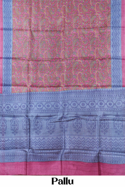 Tussar Silk Printed Pure