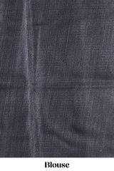 South cotton saree with zebra print all over body and pallu along with contrast blouse