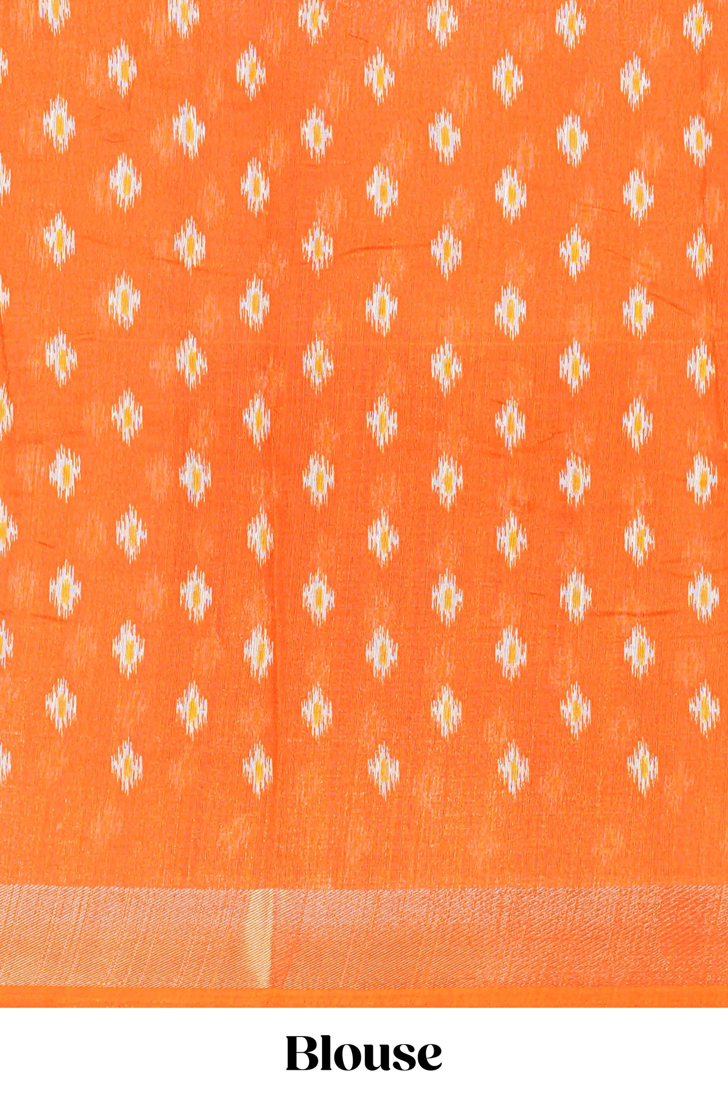 Linen Cotton Body All Over Ikkat Print With Zari Border