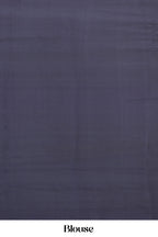 Pure Mysore Silk Saree in Charcoal Black with Contrast Pink-Gold Border and Rich Magenta Pallu