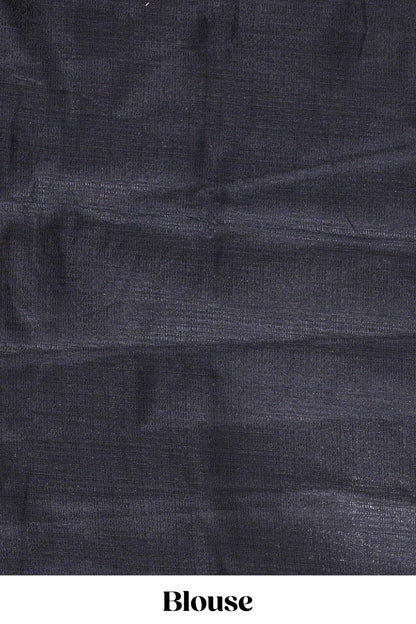 Maroon floral vine kalamkari style south cotton saree with contrast border and blouse