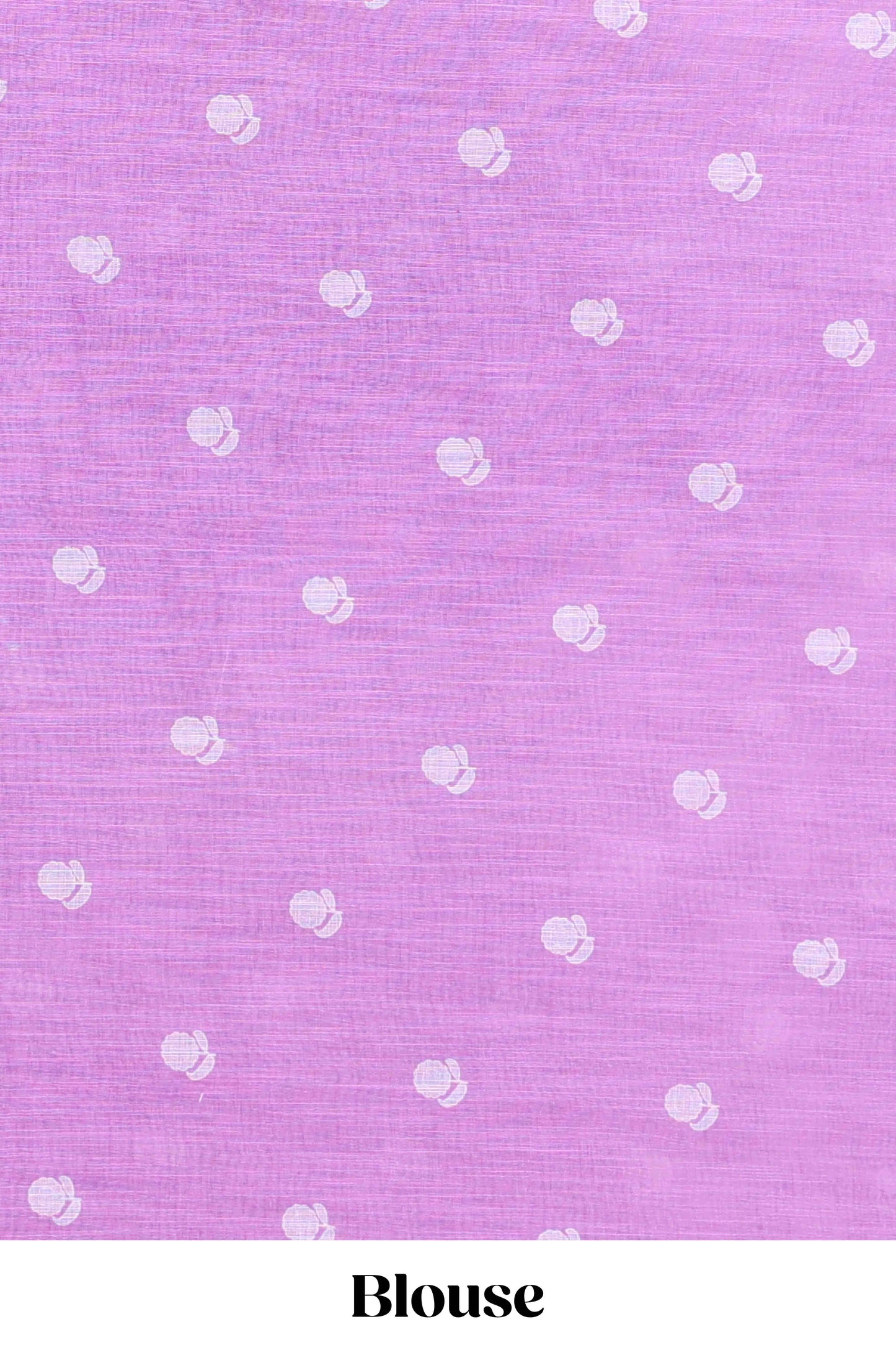 Lavender Linen Cotton Body Flower Print With Border Pichwai and Lotus Flower Print and Printed Blouse