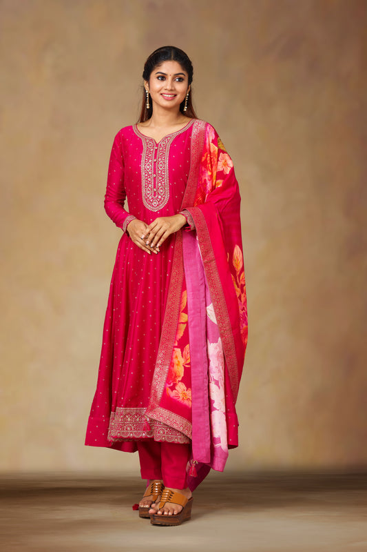 Pink Womens Chudidhar