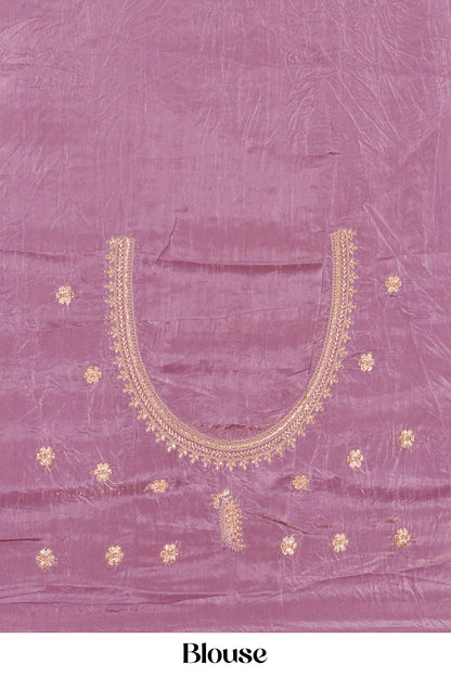 designer saree with full work blouse