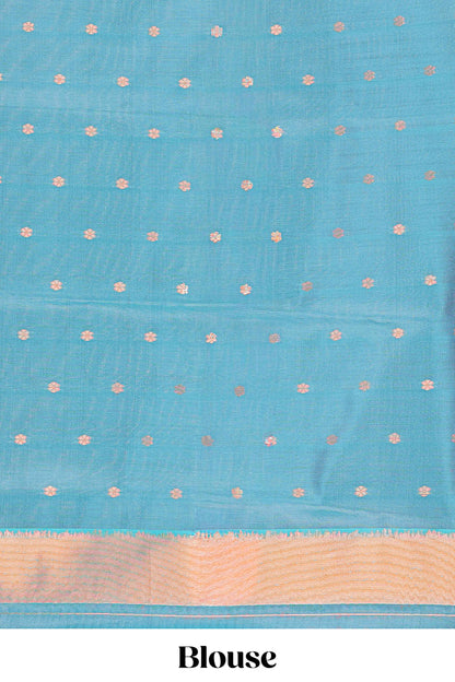 Violet Semi Soft Silk Saree Body All Over Ikkat Pochampally Thread Weaving and Chevron Pattern Border With Ikkat Rich Pallu