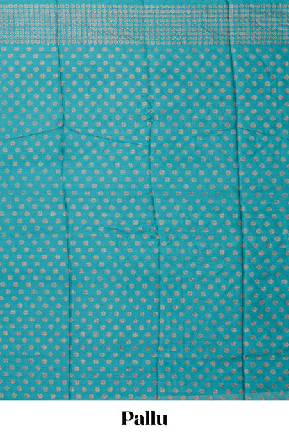 Green Moss Chiffon Saree All Over Foil Printed Along With Floral Design Blouse