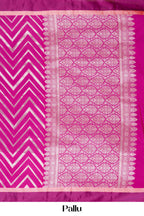purple art silk with silver zari