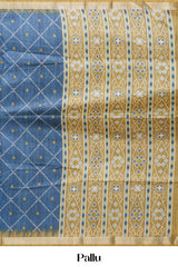 Art Tussar All Over Bandhani Print With Contrast Pallu Along With Blouse